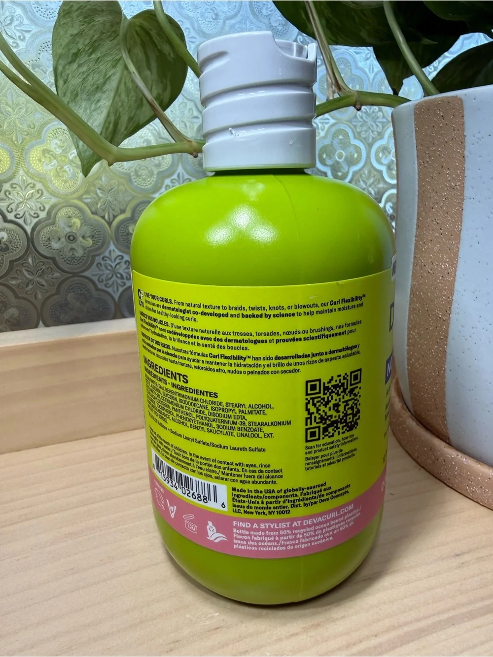 DevaCurl No-Poo Anti Brass Zero Lather Toning Cleans for color treated curls New